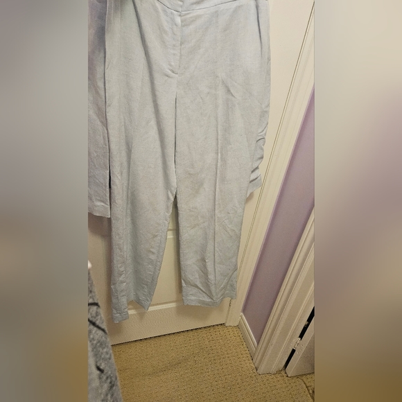 Sky blue Linen blazer and pantsuit set by Planet - Picture 7 of 8